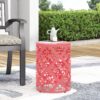 Outdoor Metal End Table Large - Coral - Image 4