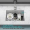 27" Undermount Single Bowl Kitchen Sink Rectangular Deep Bas With Dual Mount Installation - White - Image 6