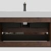 Alice - 36" Bathroom Vanity With Sink, Large Storage Wall Mounted Floating Bathroom Vanity For Modern Bathroom, One-Piece Sink Basin Without Drain And Faucet - White / Walnut - Image 11