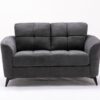 Callie - Woven Fabric Loveseat - Gray - Image 2