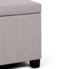 Dover - Storage Ottoman Bench - Cloud Gray - Image 7