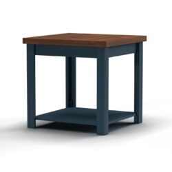 Nantucket - Side Table - Blue Denim, Whiskey