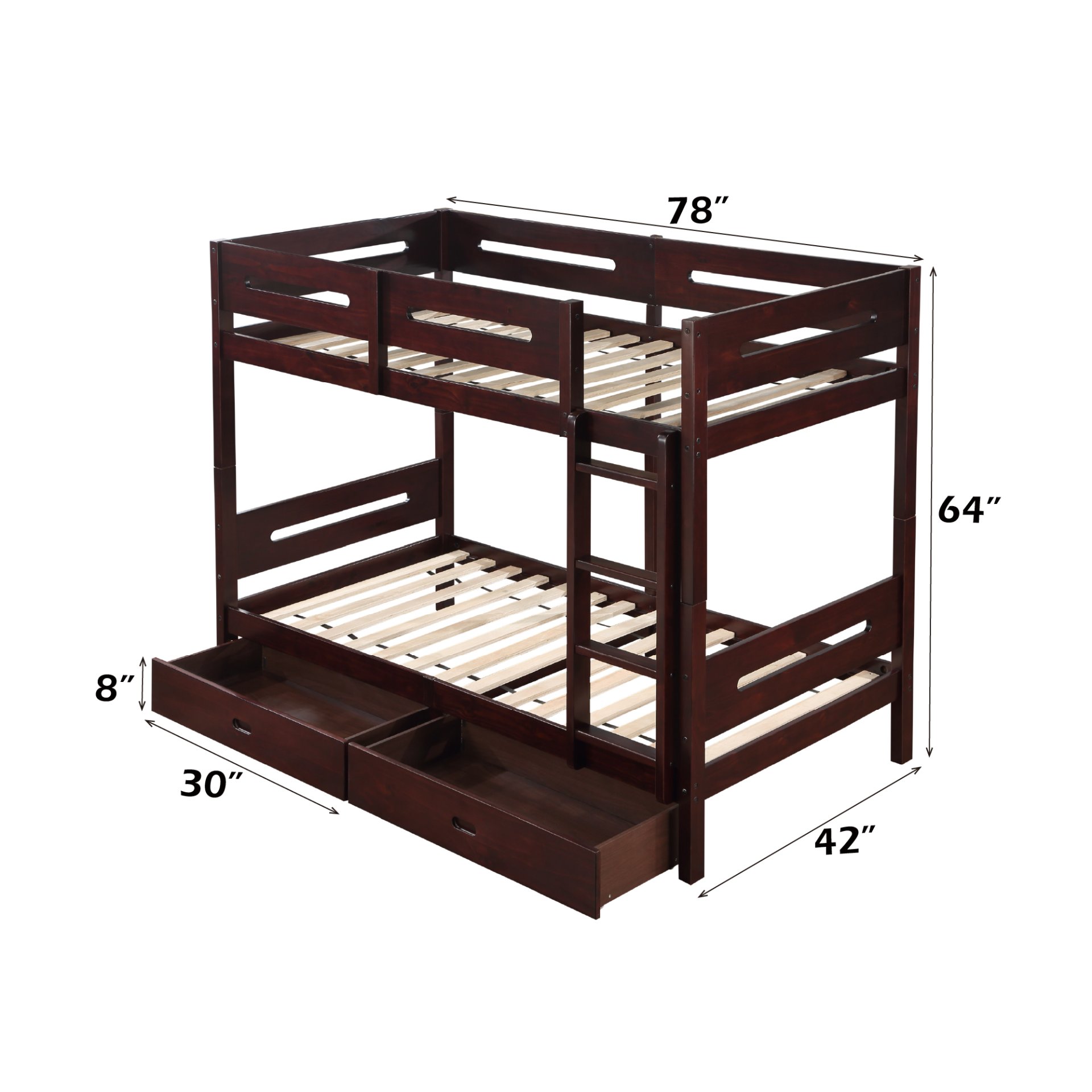 Nissa - Twin Twin Bunk Bed - Espresso - Image 6