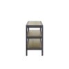 Console Table With Metal Insets - Black - Image 3