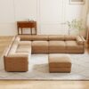 Modern (Set of 6) Modular Sectional Sofa With Storage In Soft - Camel - Image 12