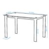 Modern 5 Piece Dining Table Set With Glass Top And Chairs - Black - Image 3