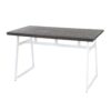 Geo - Industrial Dining Table - Vintage White / Espresso - Image 3
