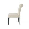 Dining Rolltop Chairs (Set of 2), Upholstered Armless Chair With Wood Leg - Ivory - Image 9