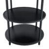 Diameter - Modern Splicing Circular Dining Table Double Layer Storage - Wood / Black - Image 14