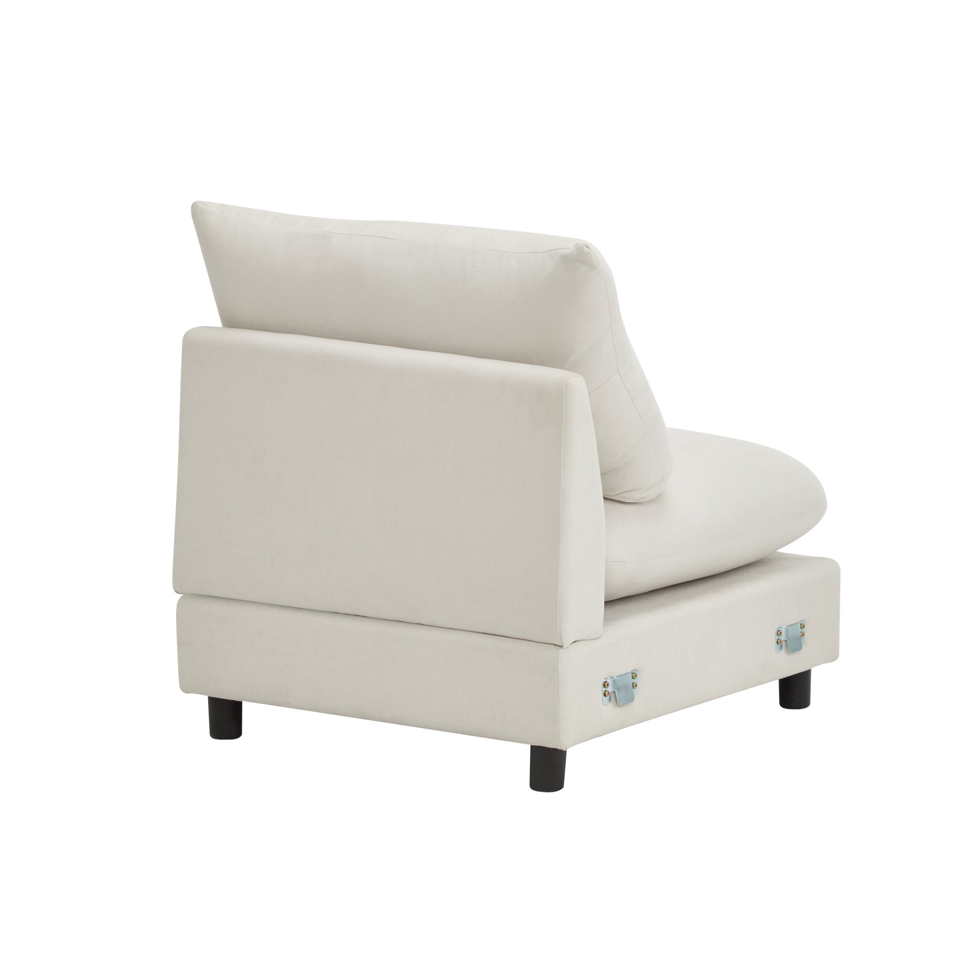 3 Piece Modular Free Combination Sectional Sofa Couch - White - Image 19