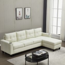 2 Piece Upholstered Sectional - Beige