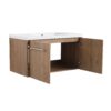 Floating Bathroom Vanity With 36" Cabinet And Resin Sink Soft Close Doors Plywood Construction - Imitative Oak - Image 10