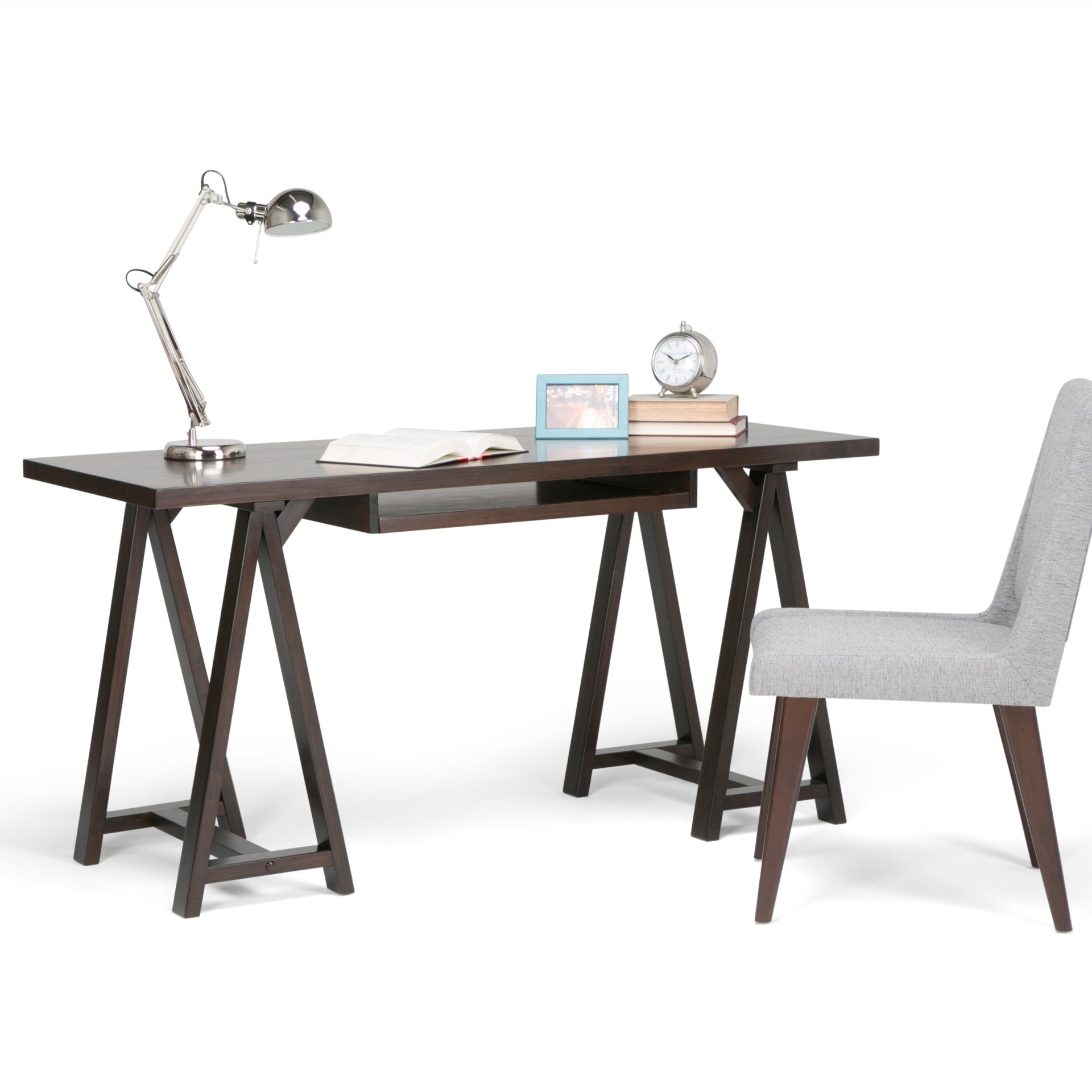 Sawhorse - Desk - Dark Chestnut Brown - Image 9