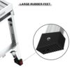 Aluminum Work Platform Large Size Step Stool Folding Portable Work Bench 40" Width Telescopic Feet Height Adjustable - Gray - Image 11