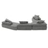 Oversized Modular U Shaped Sectional Sofa, Luxury Boucle Floor Couch Set, Convertible Sleeper Couch, Spacious Foam-Filled Sofa Bed, 4 Piece Free Combination - Gray - Image 7