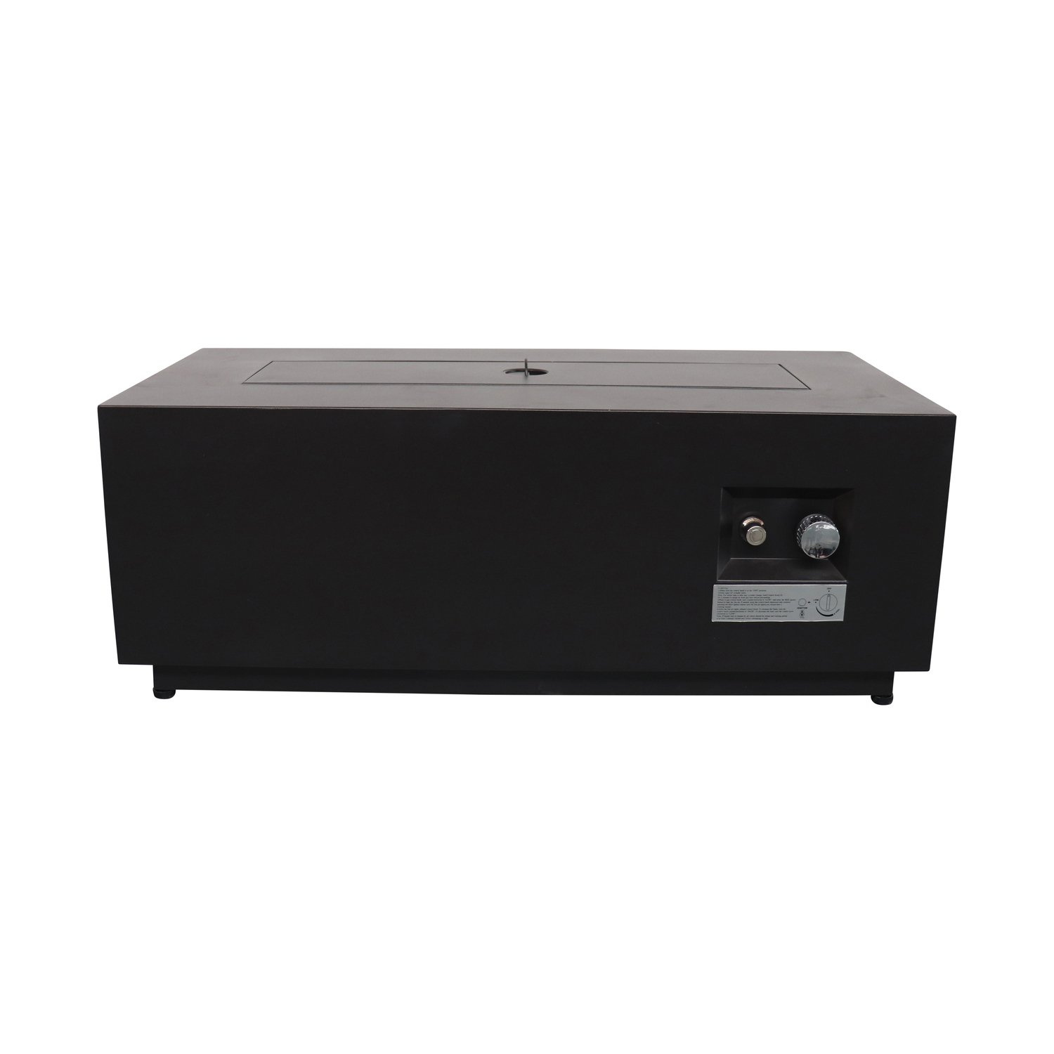 Outdoor Fire Pit Table With Lid, Fuel Versatility - Black - Image 4