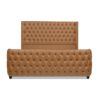 Brooklyn - King Tufted Panel Bed Headboard And Footboard Set - Caramel Tan Brown - Image 2