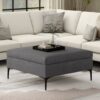 Rebecca - Multifunctional Coffee Table Storage Ottoman With Lift Up Lid - Gray - Image 5