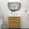 Ceramic Rectangular Bathroom Vanity Top Drop In Single Sink With Pre Drilled Faucet Hole & Built In Overflow Easy Clean Glazed Surface - White - Image 5