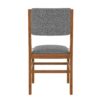 5 Pieces Rectangle Wooden Dining Table Set, Mid Century Modern Kitchen Table And 4 Upholstered Chairs For Home, Saving Space - Brown / Gray - Image 20