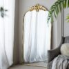 Full Length Mirror, Arched Mirror Hanging Or Leaning Against Wall, LargeMirror For Living Room - Gold - Image 6