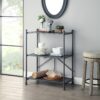 Cordelia - Hand-Brushed Console Table - Black / Bronze - Image 6