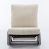 Modern Rocking Chair Recliner, Comfy Rocker Nursery Chair With Footrest, Accent Reading Chair, Upholstered Lounge Chair For Relaxing, Resting, Soft Padded Rocker For Indoor Living Room Bedroom - Gray - Image 4