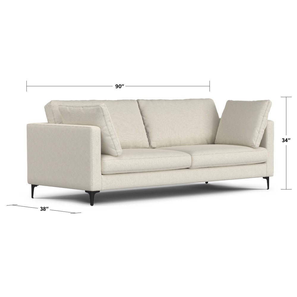 Ava - Mid Century Sofa - Cream - Image 14
