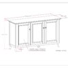 Amherst - Wide 3 Door Storage Cabinet - Hickory Brown - Image 11