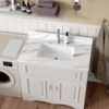 Elegant Vanity Top With Undermount Sink And Backsplash - White Carrara Marble - Image 9
