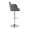 Boyne - Contemporary Adjustable Barstool With Swivel With Oval Footrest (Set of 2) - Chrome / Gray - Image 3