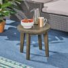 Outdoor Table With Slat Panel Table Top - Gray - Image 9