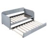 Upholstered Daybed Sofa Bed Twin Size With Trundle Bed And Slat - Gray - Image 16