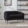 3 Piece Living Room Furniture Set Sofa & Armchairs - Black - Image 7