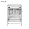 24" Bathroom Vanity With Integrated Undermount Sink, Soft Close Doors, 2 Doors 1 Drawer Storage - White - Image 12