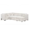 U - Shaped Sectional Sofa Pull Out Sofa Bed With 2 USB Ports, 2 Power Sockets, 3 Back Pillows And A Storage Chaise For Living Room - Beige - Image 18