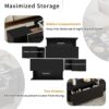 Extendable Coffee Table, Coffee Table With 2 Hidden Storage Space And 2 Drawers For Living Room - Black - Image 6