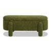 Hugo - Oval Fully Upholstered Storage Bench - Moss Green - Image 9