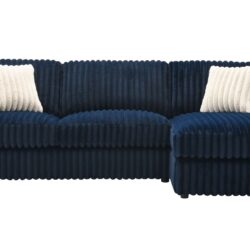 Breton - Sectional Sofa With 4 Pillows - Blue