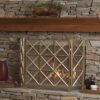 Margaret - 3 Panel, Fireplace Screen Iron - Black / Gold - Image 2