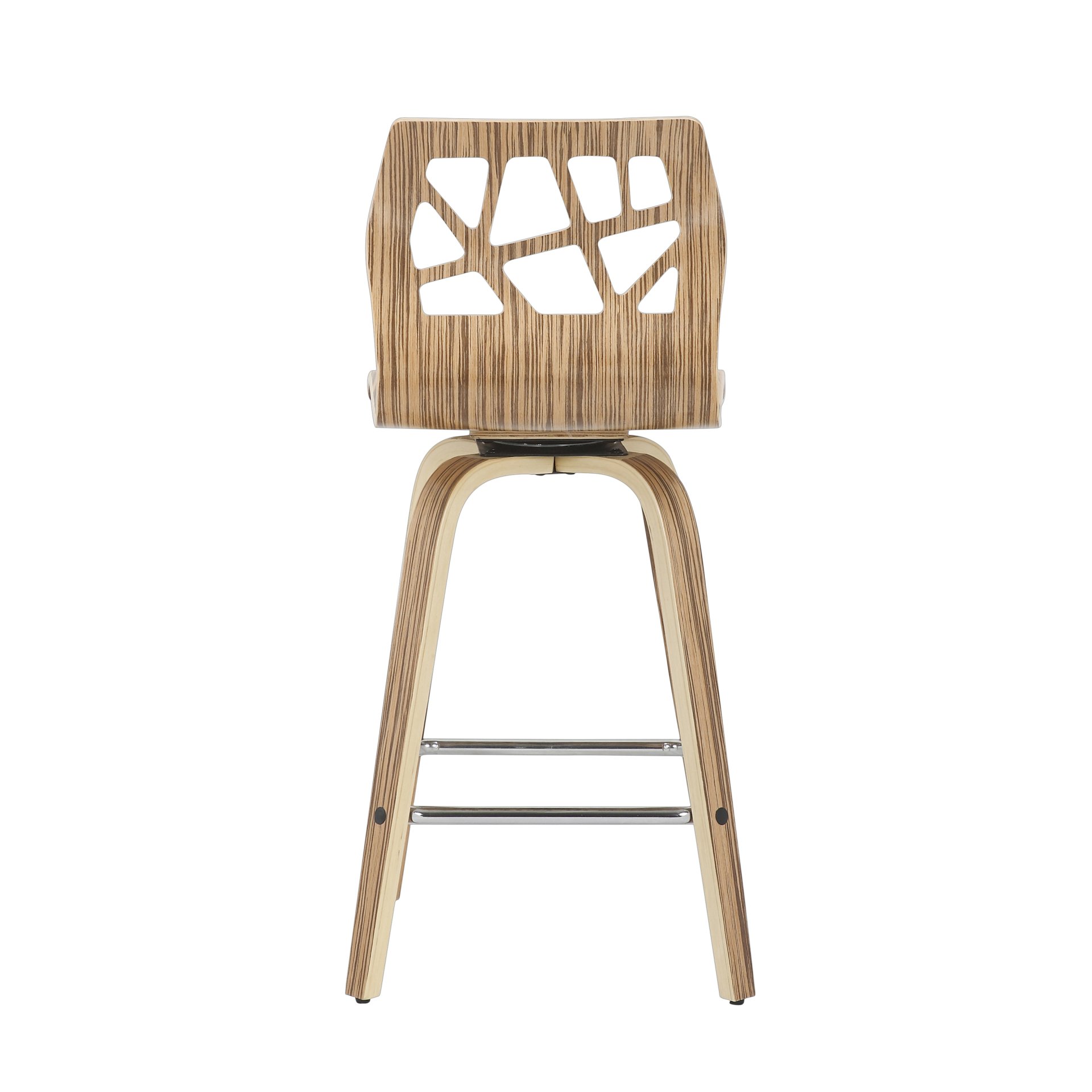 Folia - Mid-Century Modern Counter Stool (Set of 2) - Zebra / Cream - Image 5