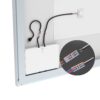 LED Bathroom Vanity Mirror, Wall Mounted Adjustable White / Warm / Natural Lights Anti-Fog Touch Switch With Memory Modern Smart Large Bathroom Mirrors - Silver - Image 16