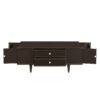 Modern Rectangle Coffee Table With Four Drawers, Wood Coffee Table With Metal Handles And Four Solid Wood Legs For Living Room - Brown - Image 18