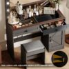 Makeup Vanity Table, Makeup Table With Large Mirror And 11 LED Light, Brightness Adjustable, Dressing Table Desk With 3 Drawers, Vanity Desk For Women (With Stool) - Black - Image 4