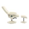 Recliner Chair With Ottoman 360° Swivel Massage Lounge Chair With 5 Point Vibration & Heated Seat 140° Adjustable Recliner - Beige - Image 15