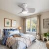 23" Indoor Ceiling Fan With 3 Color Dimmable 3 ABS Blades Remote Control Reversible Dc Motor With 18W Led Light - White - Image 2
