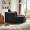 360 Degree Swivel Accent Barrel Chair With Removable Pillows - Black - Image 12