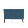 Nicole - French Style Upholstered Loveseat With Tufted Backrest - Navy Blue - Image 10