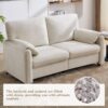Minimalist Sofa 800Lbs Down Filled, Multiple Colors, Chenille, Living Room & Bedroom - Beige - Image 6