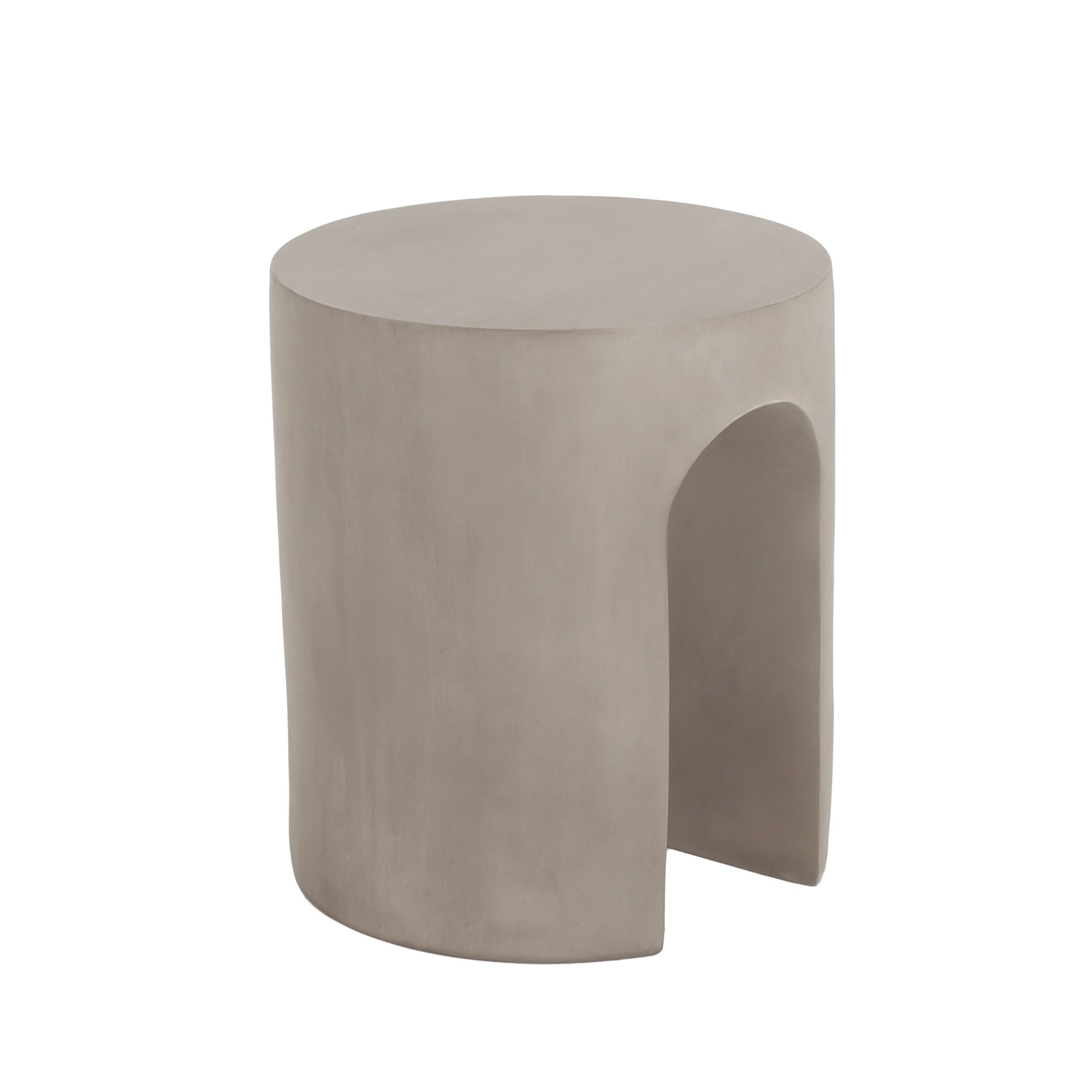 Outdoor Round With U Shape Side Table - Light Gray - Image 6